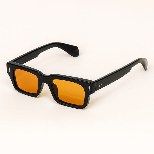 Trendy Yellow  Square Sunglass